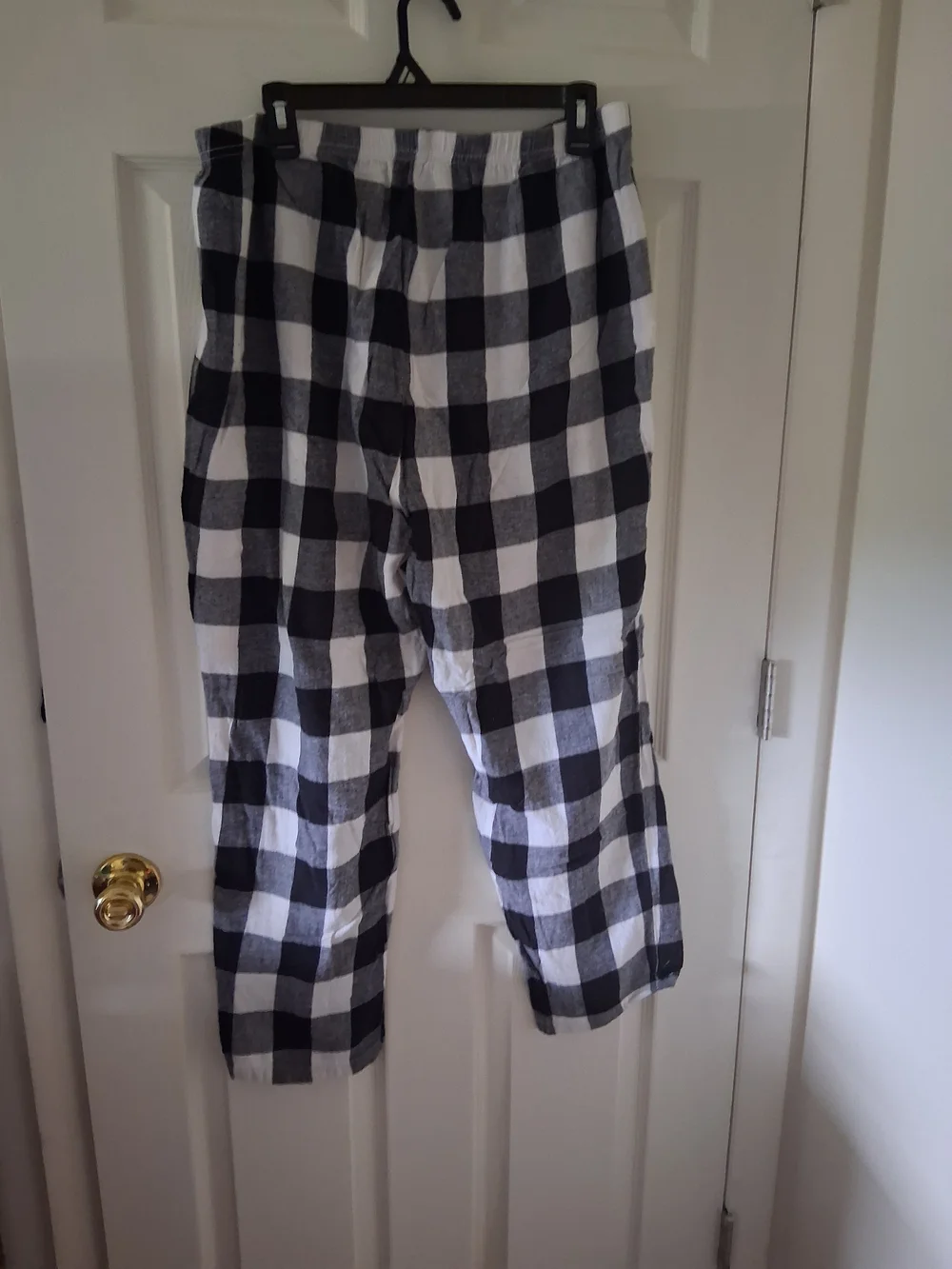Men's Black & White Check Lounge Pants - Unbranded - Picture 2 of 3